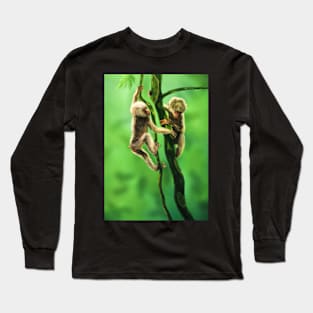 Stump Tail Macaque Babies Long Sleeve T-Shirt